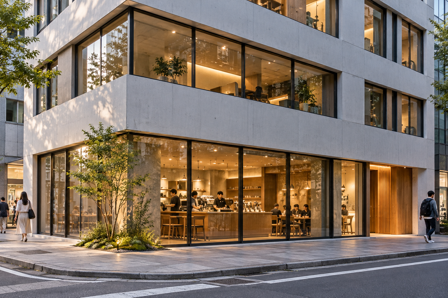 港洲營造 Cafe Concept Library 概念示意圖
